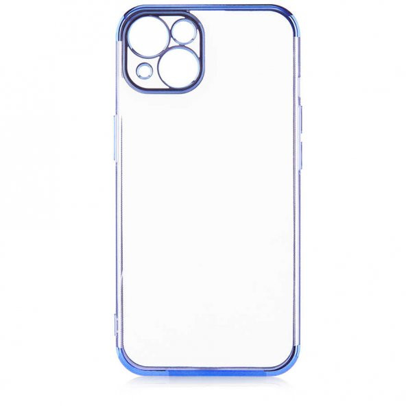 Apple iPhone 13 Kılıf İnce Köşeleri Renkli Şeffaf Silikon ürün görseli 1