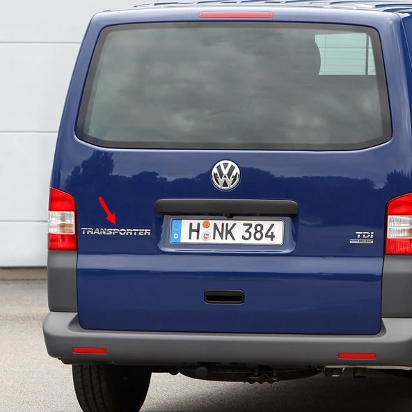 VW Transporter T5 2004-2010 Arka Bagaj Kapağı Transporter Yazısı 7H0853687 ürün görseli 1