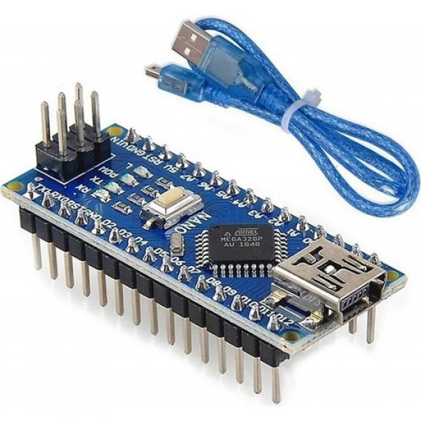 Arduino Nano Klon USB Chip CH340 + USB Kablo ürün görseli 1