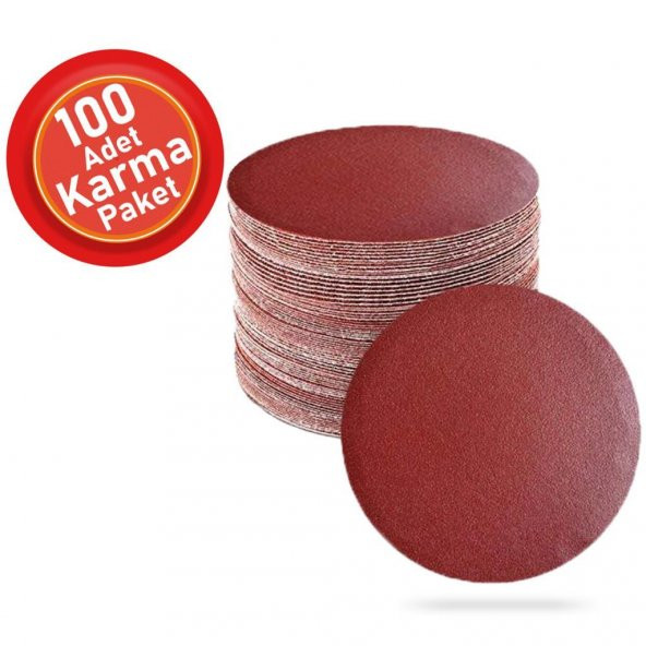 100 Adet Cırt Zımpara Spiral Avuç İçi Taşlama 115 mm Harman Paket ürün görseli 1
