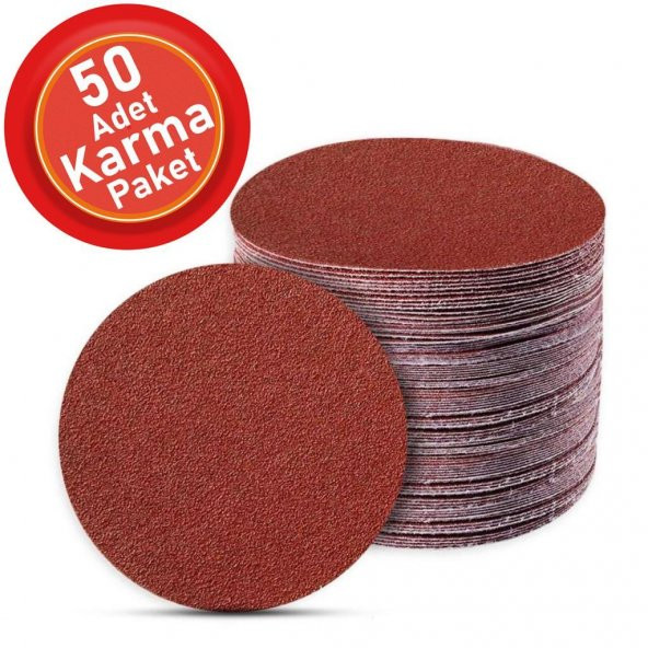 50 Adet Cırt Zımpara Spiral Avuç İçi Taşlama 115 mm Harman Paket ürün görseli 1