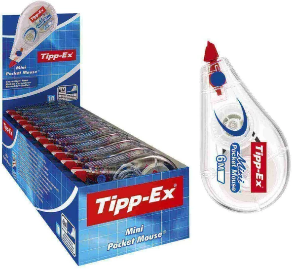 Tipp-Ex Mini Pocket Mouse 6m Şerit Daksil 10'lu Kutu / 932564 ürün görseli 1