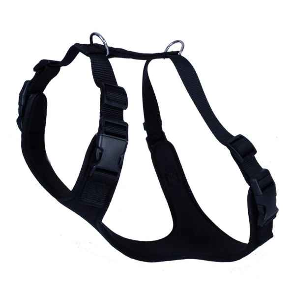 Doggie Havalı Dokuma Köpek Göğüs Tasması L 2x55-65cm Siyah ürün görseli 1