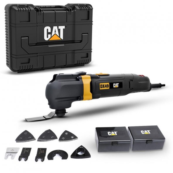 CAT DX49.1 350Watt Profesyonel Çok Amaçlı Devir Ayarlı Kesme Raspalama ve Zımpara + 14 Adet Aksesuar ürün görseli 1