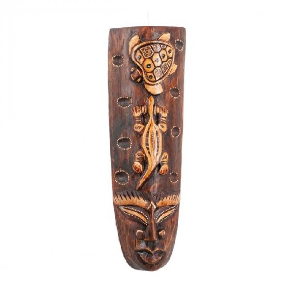 Dekoratif Ağaç Mask 30 cm Duvar Dekoru - Resim 3