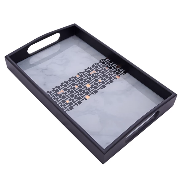 Decorium 21X33 Dikdörtgen Tepsi Monochrome Ars 4672 Ak ürün görseli 1