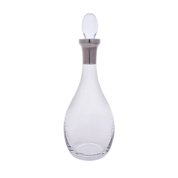 Decorium Şarap Şişesi Morano Platin M01080-AB ürün görseli 1