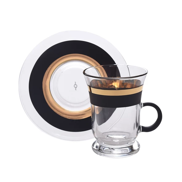 Decorium Çay Takımı Kulplu 12 Prc Vision Black M02048 ürün görseli 1