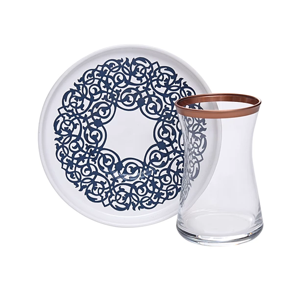 Decorium 6 Lı Çay Takımı Rose Gold Lacivert ürün görseli 1