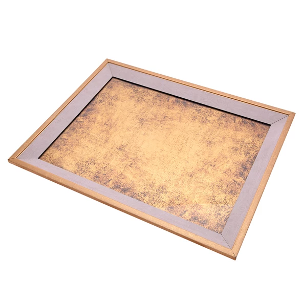 Decorium 47x37 Gold Ahşap Tepsi ürün görseli 1