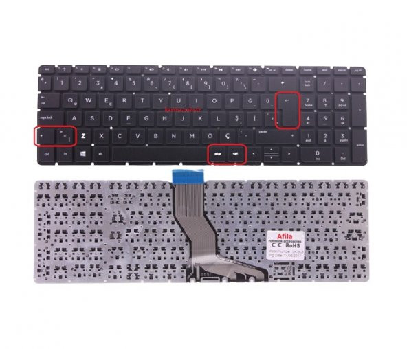 Hp Pavilion 17-AB300NT, 17-AB301NT Klavye (Siyah TR) BÜYÜK ENTER nk-kr30227-164357 ürün görseli 1