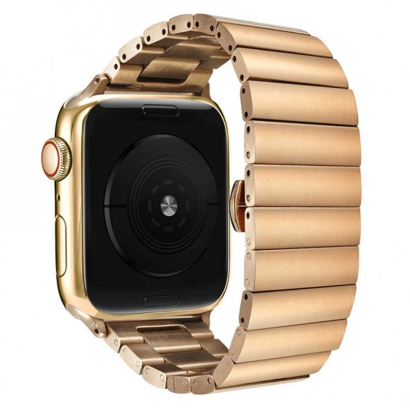 Apple Watch 44mm KRD-41 Klipsli Metal Kordon - Resim 2