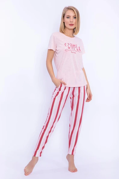 Pierre Cardin 8275 Summer Toz Somon Kadın Slim Fit Homewear ürün görseli 1