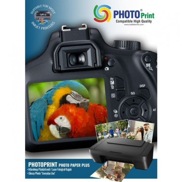Photo Print Hp 8716 Için 50 Adet A4 Parlak Çift Taraflı Fotoğraf Kağıdı 120 Gram ( Mürekkepli Yazıcılar Için) ürün görseli 1