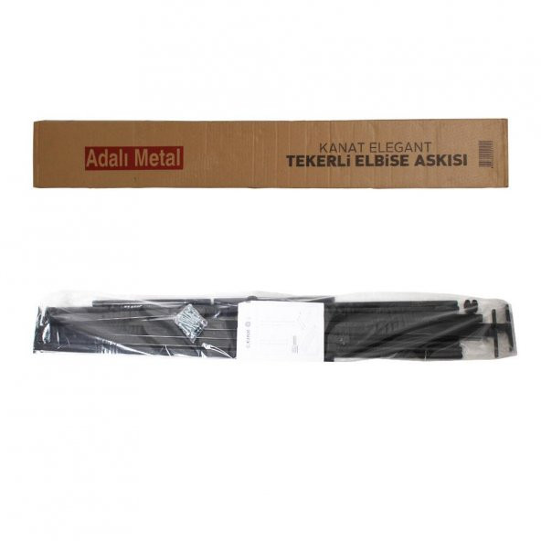Kanat Elegant Tekerlekli Ayaklı Elbise Askısı - Resim 6