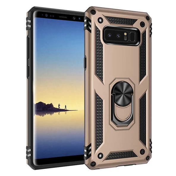 Galaxy Note 8 Kılıf Yüzüklü Standlı Manyetikli Armor Zırh ürün görseli 1