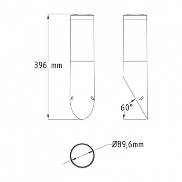 HOROZ 400-001-123 ORKİDE-3 BAHÇE ARMATÜRÜ DUVAR TİPİ-GRİ ürün görseli 1