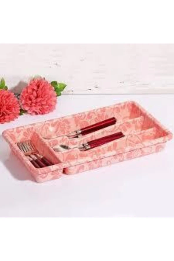 Pembe 4 Bölmeli Kaşıklık ürün görseli 1