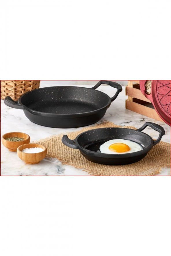 Döküm 22 Cm Sahan Siyah - Resim 3