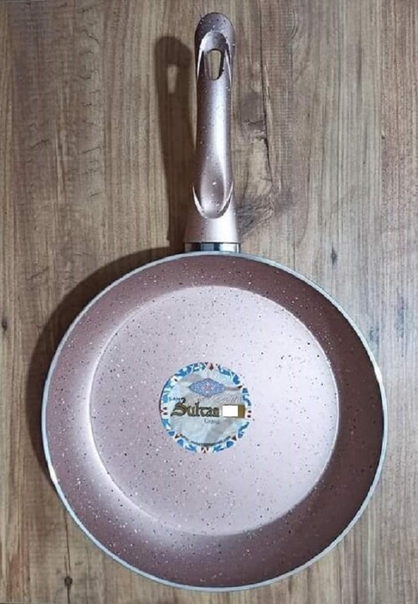Sultan Tek Saplı Ezme Granit Tava 28 Cm - Gülkurusu ürün görseli 1