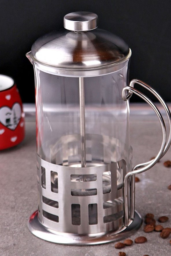 Miraç Cam Metal Saplı French Press 600 ml ürün görseli 1