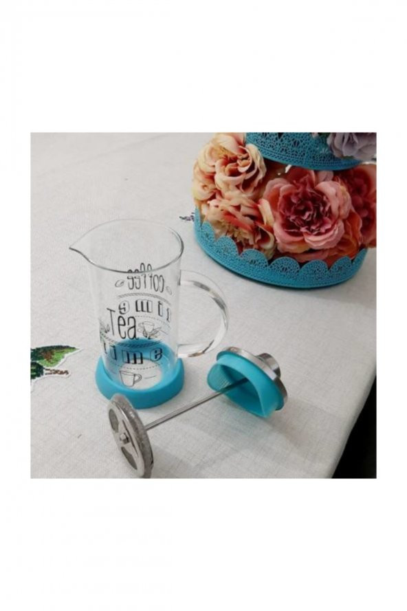 Kahve Ve Çay French Press,silikon French Press Bitki Çayı Demliği Filtre Kahve Potu 350ml ürün görseli 1