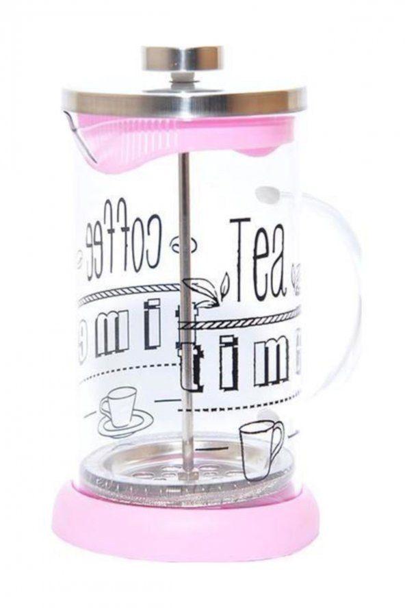 350 Ml. French Press Bitki Çayı Demliği Pembe ürün görseli 1