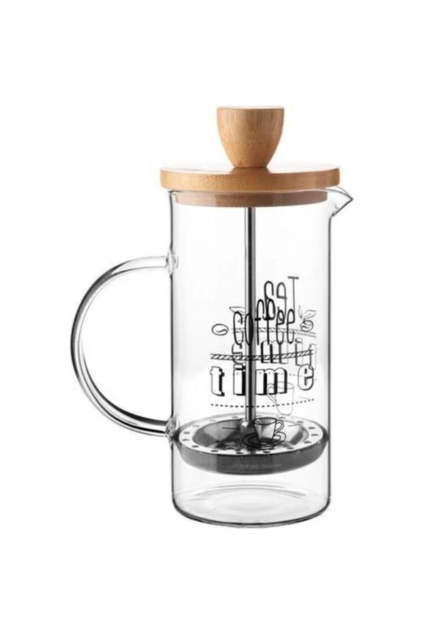 French Press Bambu Kapaklı Kahve Çay Demleme 600 ml Bfp600 Fma02786 ürün görseli 1