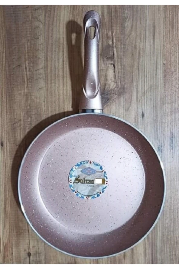 Sultan Tek Saplı Ezme Granit Tava 26 Cm -gülkurusu ürün görseli 1