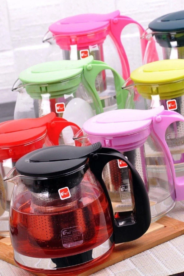 1250ml Süzgeçli Cam Demlik ürün görseli 1