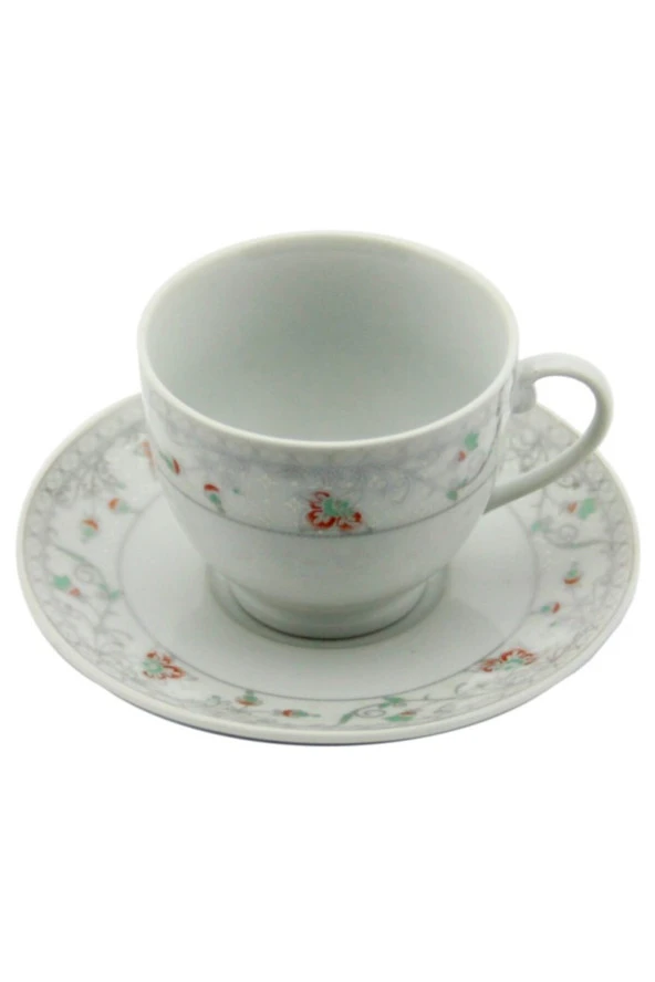 Miraç Rose 6lı Desenli Porselen Çay Fincan Takımı ürün görseli 1