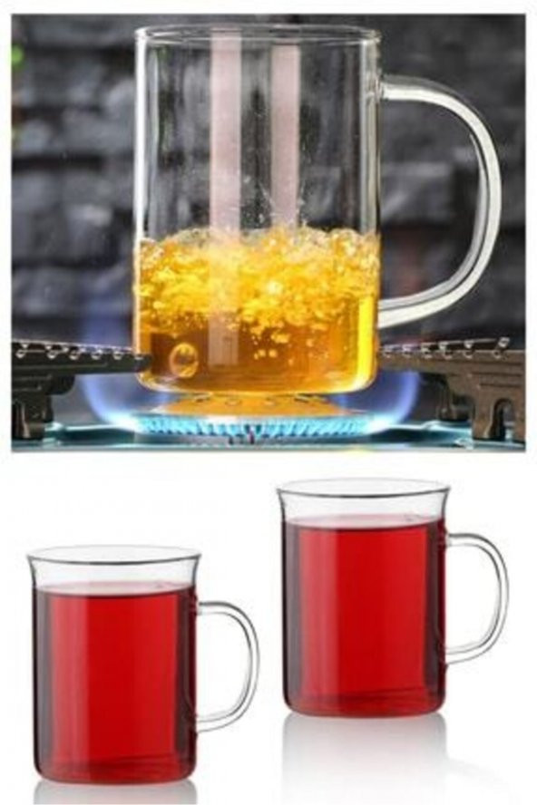 6lı Termisil Kupa Isıya Dayanıklı Cam Bardak ürün görseli 1