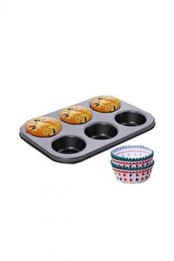 6 Lı Muffin Kek Kalıbı