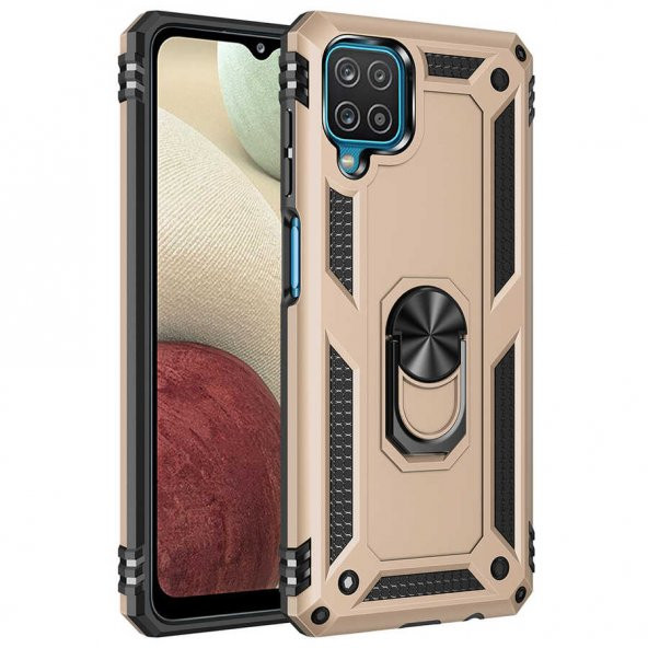 Galaxy M12 Kılıf Yüzüklü Standlı Manyetikli Armor Zırh ürün görseli 1