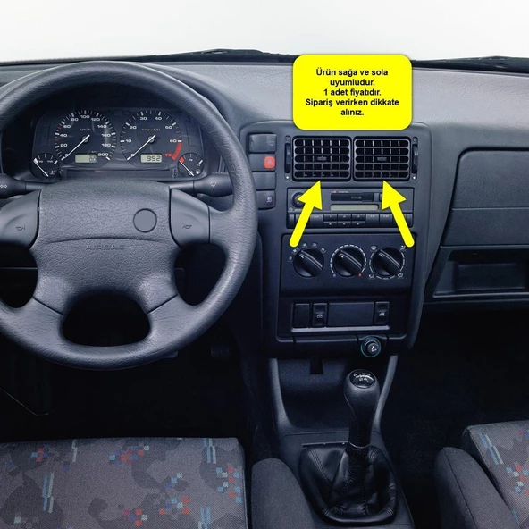 VW Caddy 1996-2003 Orta Klima Kalorifer Izgarası Mazgalı 6K0819755 ürün görseli 1