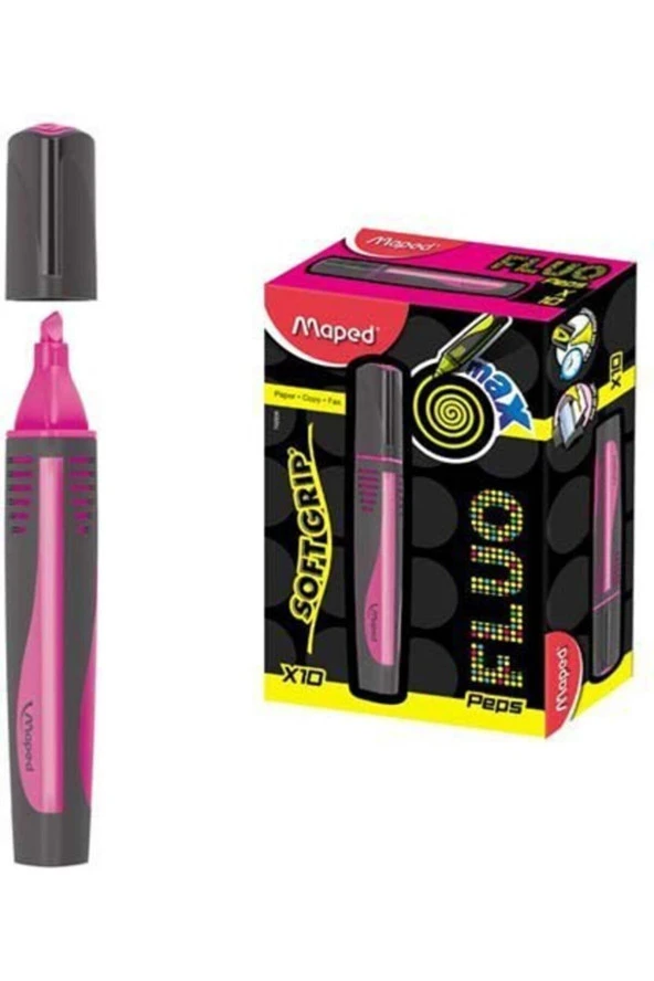 Maped Fosforlu Kalem Max Fluo Peps Mini Pembe (10 Lu Paket) ürün görseli 1