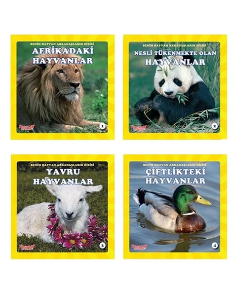 Benim Hayvan Arkadaşlarım Dizisi 4lü Kitap Seti Yumurcak Yayınları ürün görseli 1