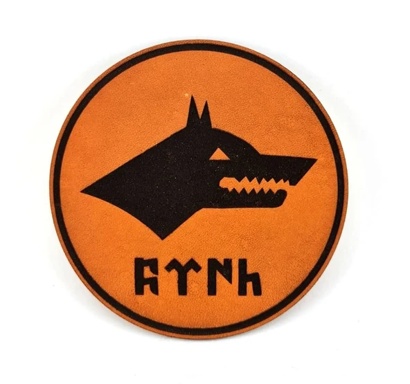 GÖKTÜRK KURT Deri PEÇ - Arma - Askeri Patch ürün görseli 1