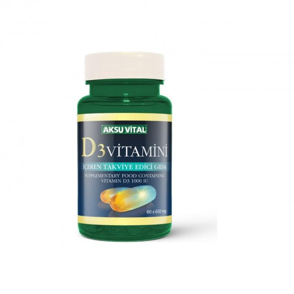 Aksu Vital D3 Vitamini 60 Softgel ürün görseli 1