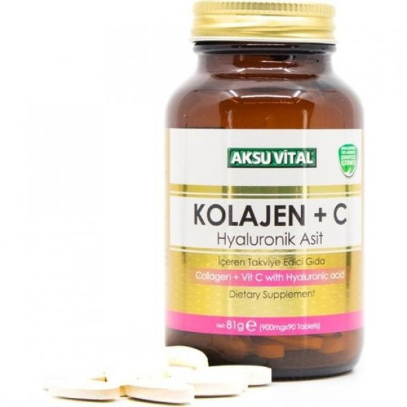 Aksu Vital Kolajen + C Vitamini & Hyaluronik Asit 90 Tablet ürün görseli 1