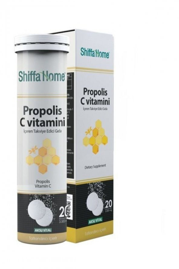 Shiffa Home C Vitaminli Propolis Efervesan 20 Tablet 3500 mg ürün görseli 1