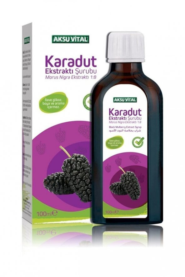 Aksu Vital Karadut Ekstratlı Şurubu 100 ml ürün görseli 1
