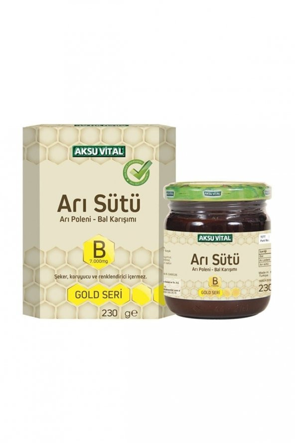 Aksu Vital Arı Sütü Bal Poleni (B) Çocuklara özel 7.000 Mg  220 gr ürün görseli 1
