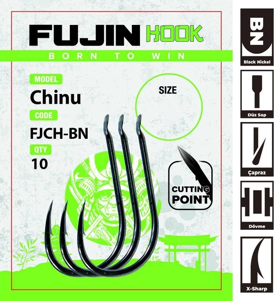 Fujin Chinu Çapraz Deliksiz Olta Kancası ürün görseli 1