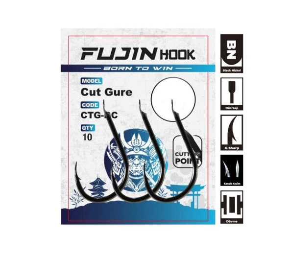 Fujin Cut Gure Deliksiz Düz Olta Kancası ürün görseli 1