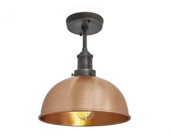 MYLİGHTS  RETRO RUSTİK BAKIR TAVAN AVİZE  RUSTİK AVİZE 30 CM ürün görseli 1