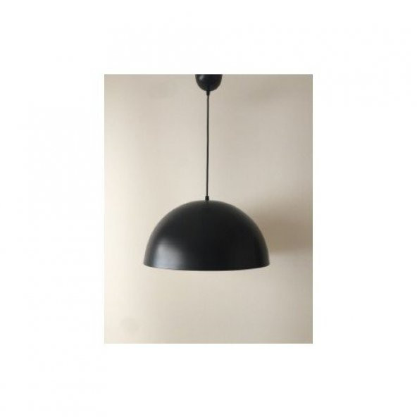 MYLİGHTS  SİYAH  İÇİ BEYAZ  40 CM METAL SARKIT AVİZE ürün görseli 1