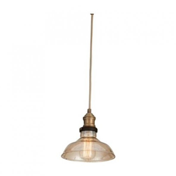 MYLİGHTS VİNTAGE  RUSTİK RETRO CAMLI SARKIT AVİZE EN 20 CM ürün görseli 1