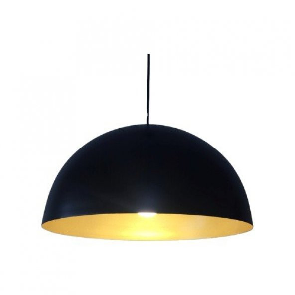 MYLİGHTS  RETRO  METAL SARKIT AVİZE SİYAH  İÇİ ALTIN  40 CM ürün görseli 1