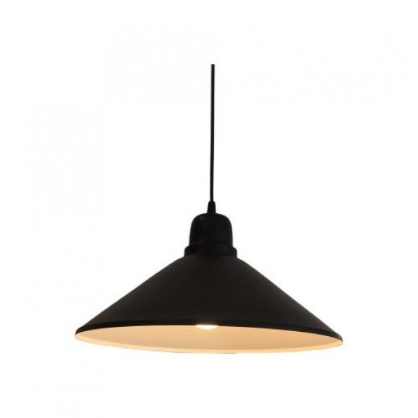 MYLİGHTS  RETRO  METAL SARKIT AVİZE 37 CM  SİYAH  İÇİ BEYAZ ürün görseli 1